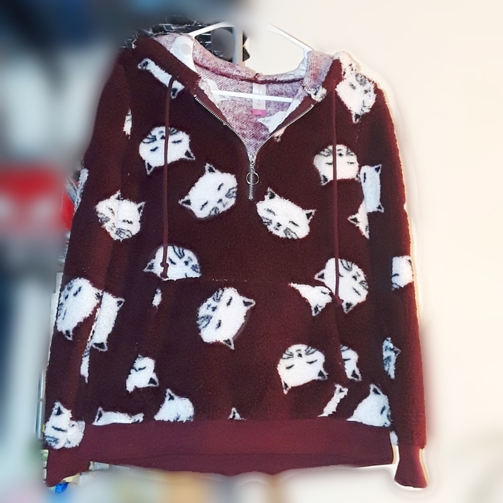 🐱Cute & Comfy NOBO Quarter Zip Pullover Hoodie🐱